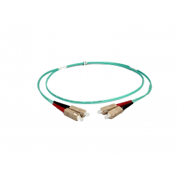 High-Quality 1m Aqua OM3 Duplex Fiber Cable SC-SC 50/125µm