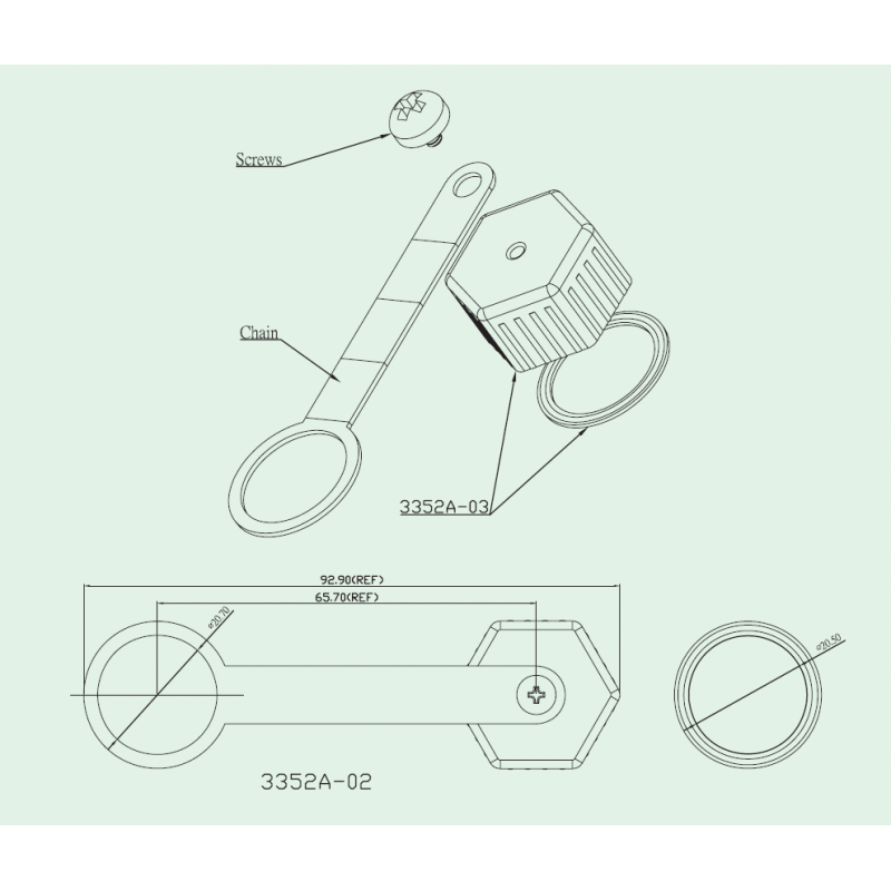 RJ45 waterproof cap for RJ45W and RJ45-S Bayonet
