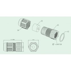 Waterproof RJ45 Connector with 21mm Thread for Chassis Use