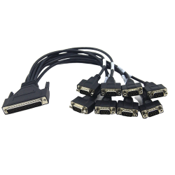 SCSI - VHDCI 68-pin D-Sub to 8 x DB9 - Serial - Moxa CBL-M68M9X8-100