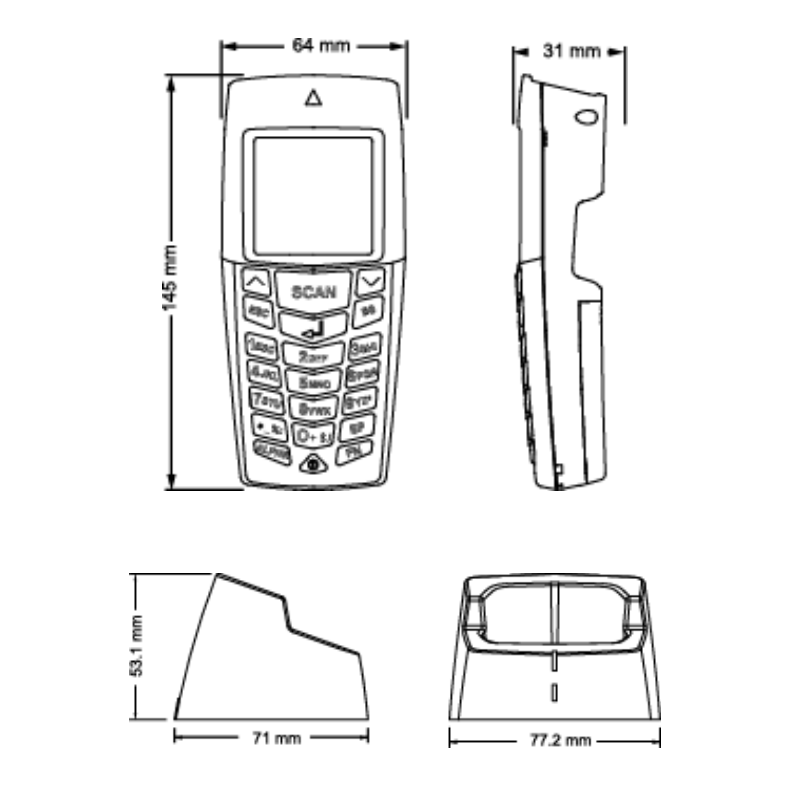 Wi - handheld - bar code reader - RS232