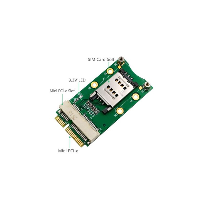 Mini PCI-E Adapter med SIM-kortspor for 3G / 4G, LTE WWAN, GPS kort, Mini PCI-e-adapter