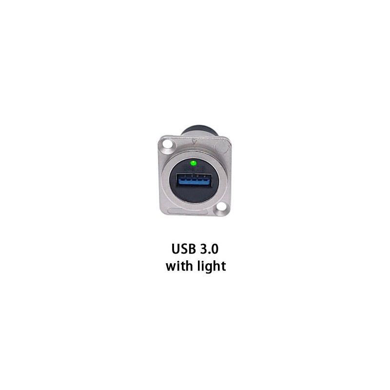 Skjermet USB 3.0 pass-through-kontakt - Type A - A hun montasje