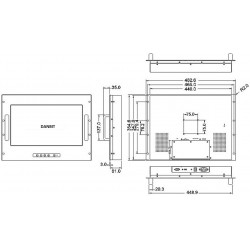 19" rackmonitor - Industriell LCD-skjerm med VGA, DVI eller HDMI