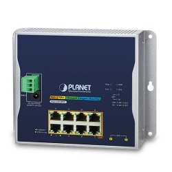 8 port Managed switch 8 x 10/100/1000Mbit RJ45. Fiber 2 x 100/1000Mbit SFP. PoE+