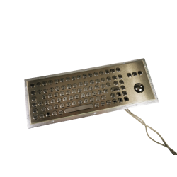 IP65 rustfritt stål tastaturet. PS / 2 / USB, styrekule