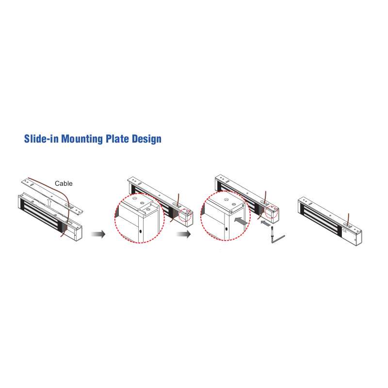 Elektronisk magnetlås med holdekraft op til 272 KG