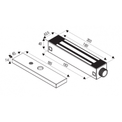 GL600-F Mini Magnetic Lock - High Security, Waterproof Solution