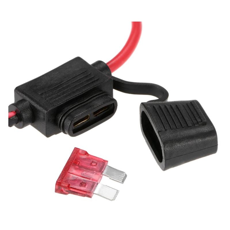 Waterproof flat fuse holder with cable