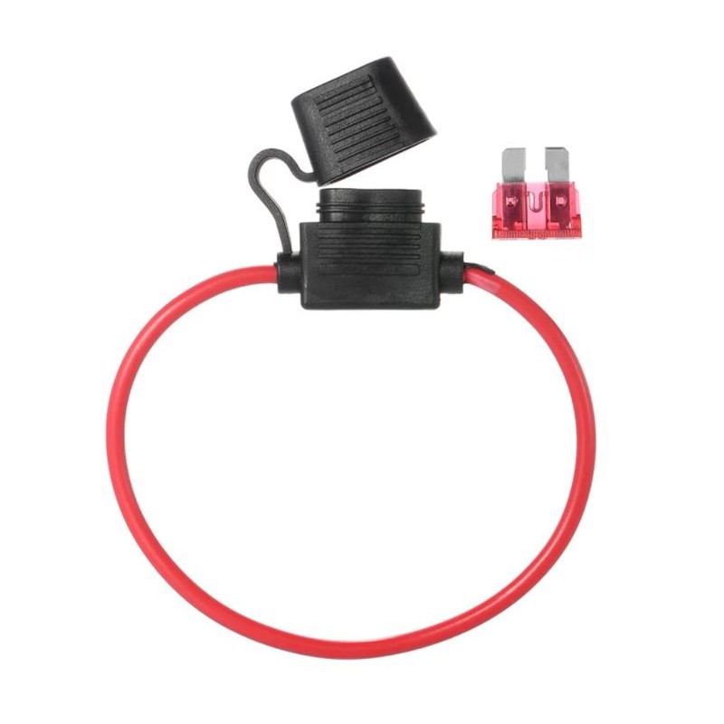 Waterproof flat fuse holder with cable