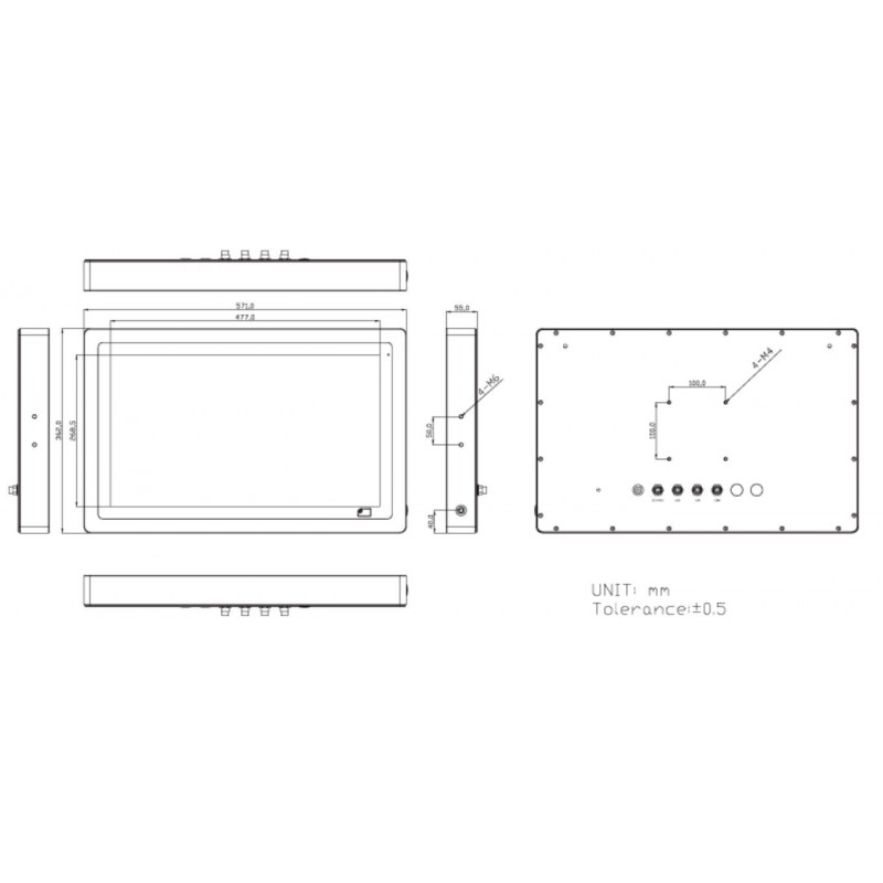 Panel PC med touch for sollys utendørs bruk