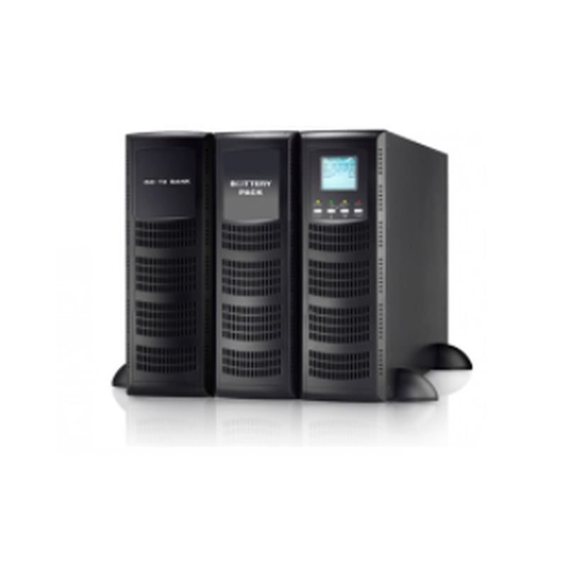 6kVA / 5,4kW Professional UPS med add-on batteri boksene. Online og ekte sinus. Rack / Tower