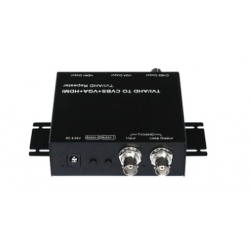 AHD-, TVI- og CVI-videokonverter til kompositt CVBS, HDMI og VGA med loop-utgang for videoovervåking