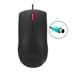 Optic Mouse with Scroll Wheel - PS/2 Connection for Easy Use