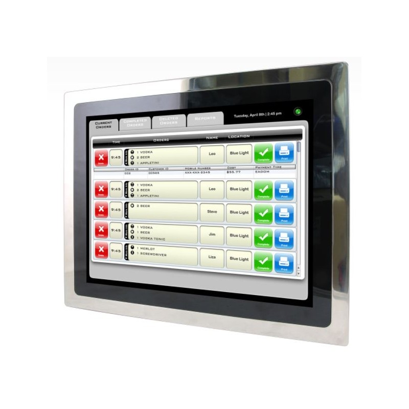 Fanless Touch Panel PC - 15 Apollo Lake, IP65/IPX9K Chassis