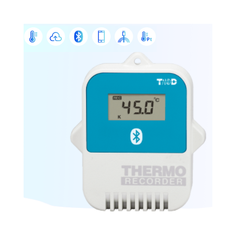 Wireless Temperature data logger, Bluetooth, -199°C to +1760°C, 16,000 measurements, Pt100/1000
