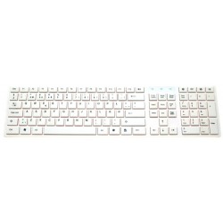 Affordable White USB Keyboard with DK Characters - 111 Keys