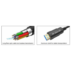 20m Fiber HDMI cable 2.1 8K with built-in ethernet - Extender HDMI cable AOC