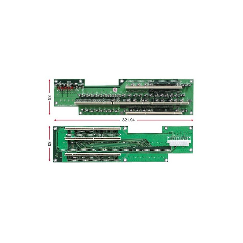 Busskort med 5x PCI-X, 2UforBackplane
