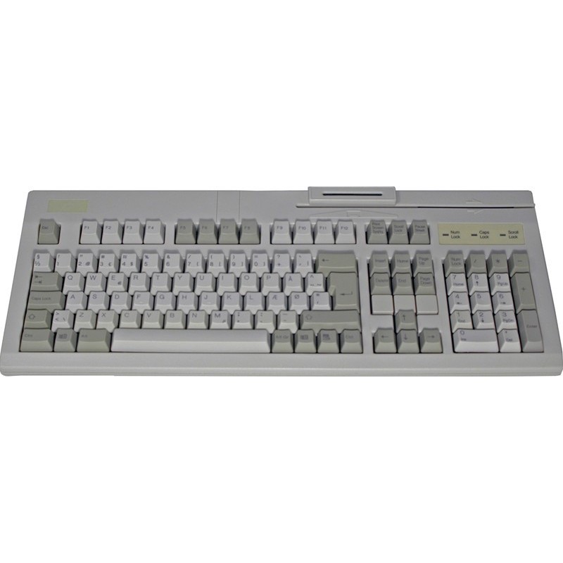 Keyboard with magnetic card reader and SmartCard Reader Norwegian and Danish