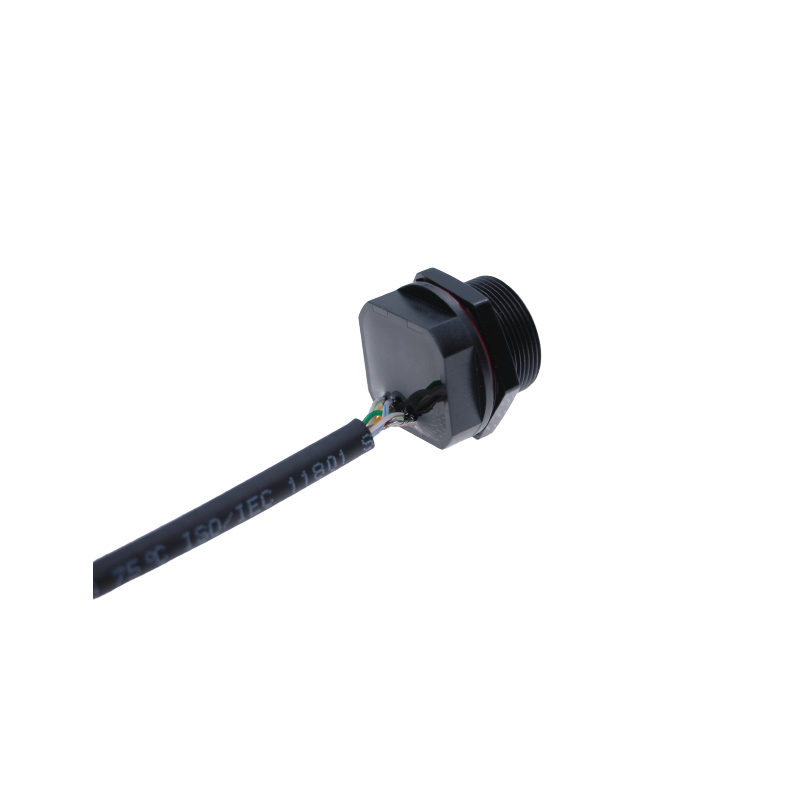 Vanntett RJ45 chassiskontakt, 21 mm gjenger - for utendørs bruk