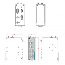 PC N4200, RS232, USB, isolated DB9, RS232/422/485, 4USB, 2xLAN, ICO300-83B CPU-N4200
