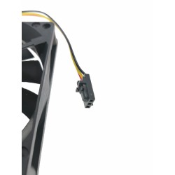 12VDC fan 80 x 80 x 15 mm, 3-pin (+12V, GND, tachometer),