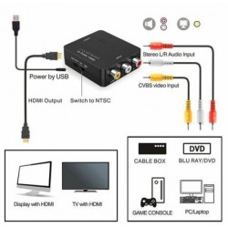 RCA Composite video and audio for HDMI converter
