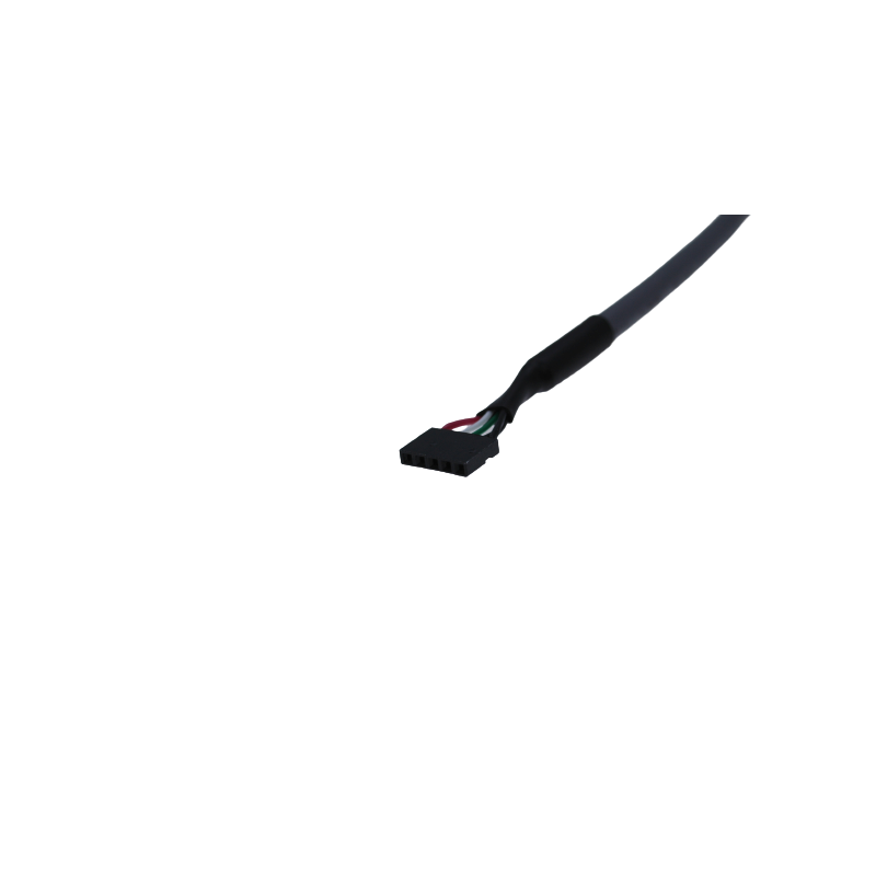 Kabel USB B Hun med panel kontakt og flat plugg for trykt kretskort, grå, 0.3m