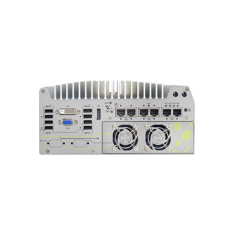 Embedded vifteløse PC gen 9 og Gen 8 med 4xCOM serielle porter 2x Etnernet for skinnemontering