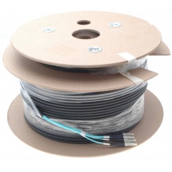 Armored fiber cable Multi mode, LC-LC, 100m, 62.5 / 125my, 4 core, OM1, Black, LZSH, UL-Approved