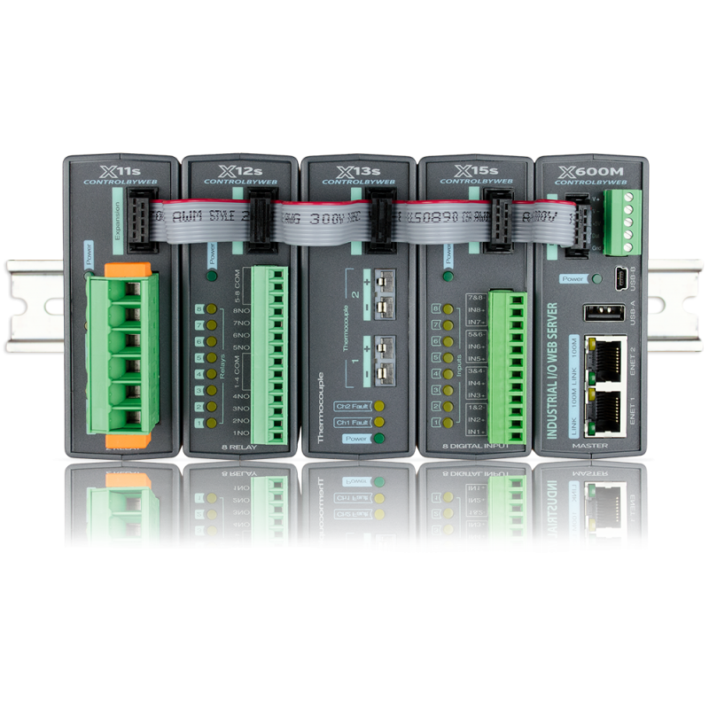 Web-based I/O Controller with add-on up to 64 I/O modules. With Peer-to-Peer communication