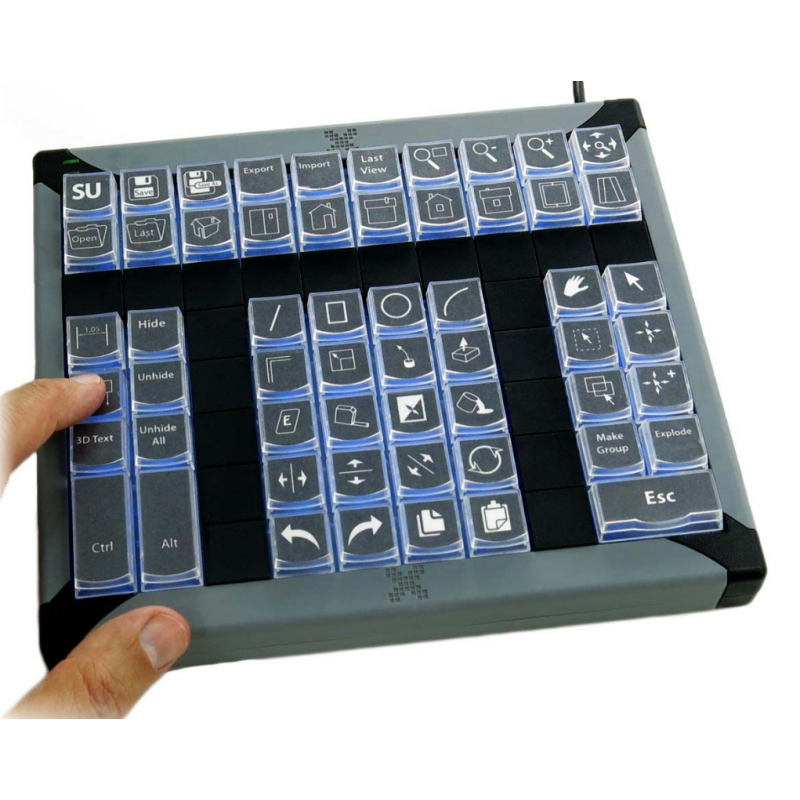 X-KEYS XK-0979-UBK60-R-tastatur med 60 programmerbare tangenter, HID, USB