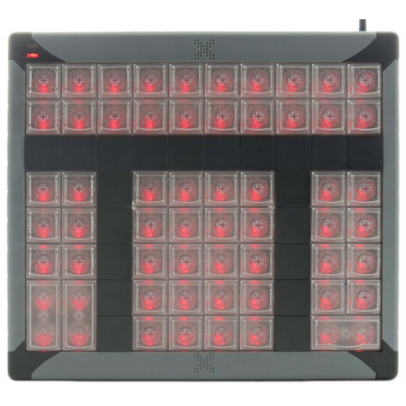 X-KEYS XK-0979-UBK60-R-tastatur med 60 programmerbare tangenter, HID, USB