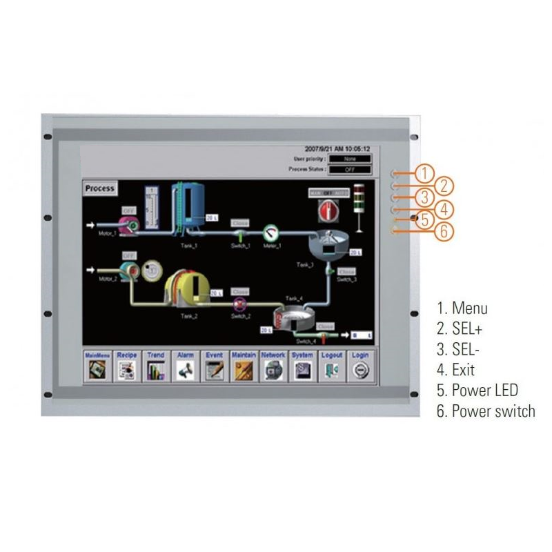 Panel berøringsskjerm 19" - Touch / Touch sensitiv med HDMI VGA DP resistive Touch