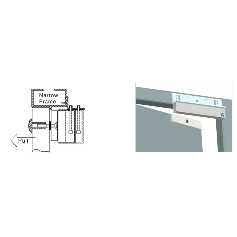 Feste for dørmagneten 350kg -y35 typer. Vinkelbrakett for holdemagneten