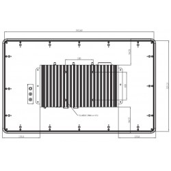 Panel PC 21.5" wide screen med multi touch I3, I5, i7 mulighed