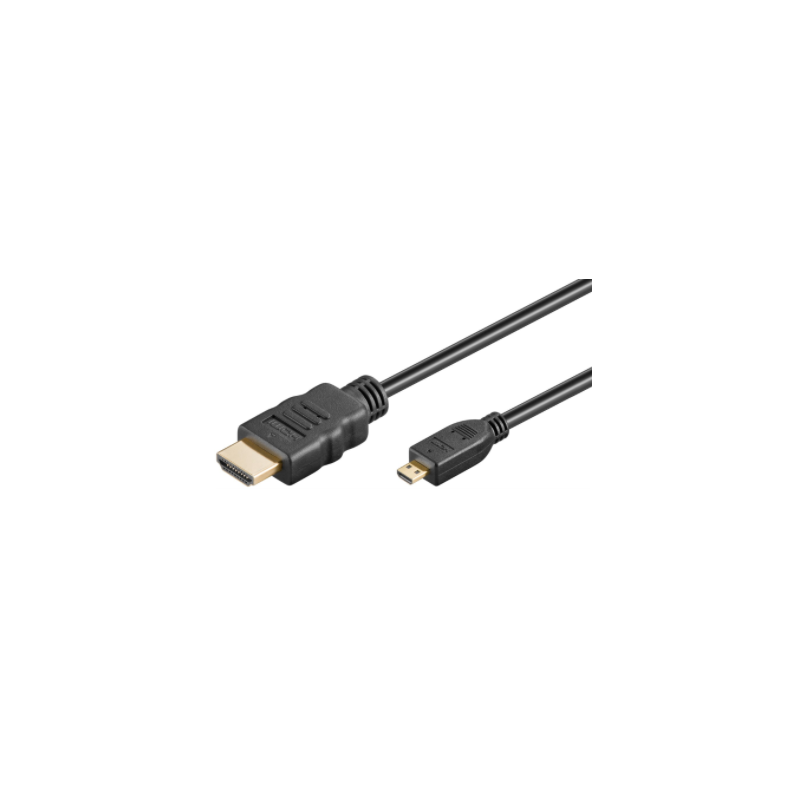 HDMI micro D - HDMI cable - HD - 1.5 meters - Black
