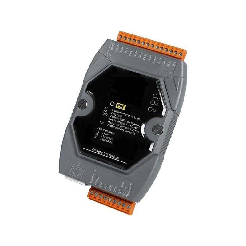 L-CON controller with 6 x Analog Input, 2 x Analog Output, 2 x Digital Input, 2 x Digital Output