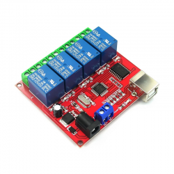 Relay module for USB 10A 250VAC with 4 Relay outputs
