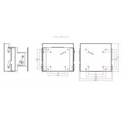 Veggfeste i 304L rustfritt stål for matforedling, VESA-montering 75/100, TFT-montering, panel-PC-montering