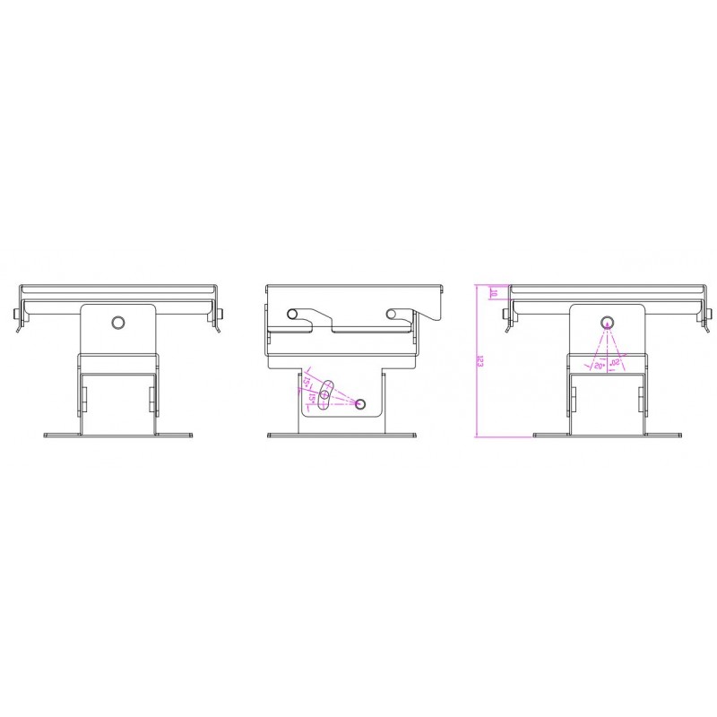 304L stainless steel wall mount for food processing, VESA MOUNT 75/100, TFT mount, panel pc mount