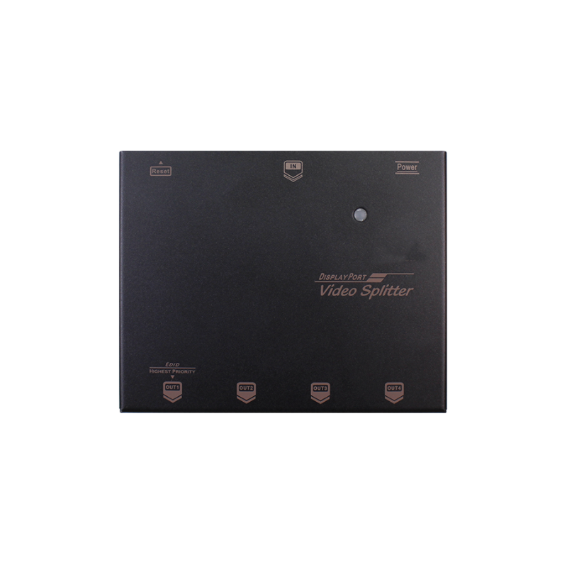 Kopier et DP-videosignal til 4 DP utganger. 4k DisplayPort Splitter. 1 x DP in og 4 x DP ut. HDR og HDCP 1.4