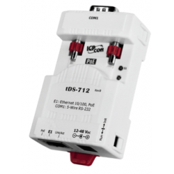 Planet TDS-712 is an external RS232 port over the Internet and Ethernet. For PoE or external power supply