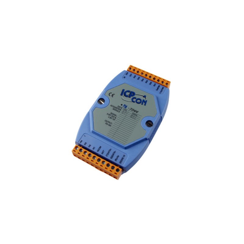 Opto-Isolated Digital I/O Module: 4 Inputs, 8 Outputs, RS485