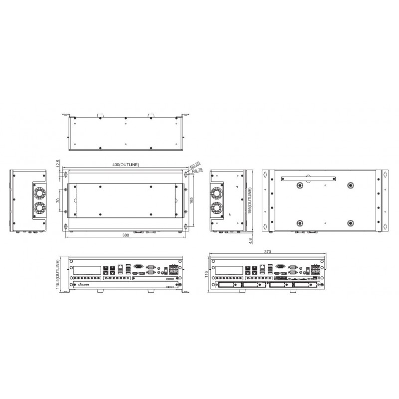 GPU industriell AI I7,I9 av Intel og Nvidia/AMD GPU støtter GP-3000-R10