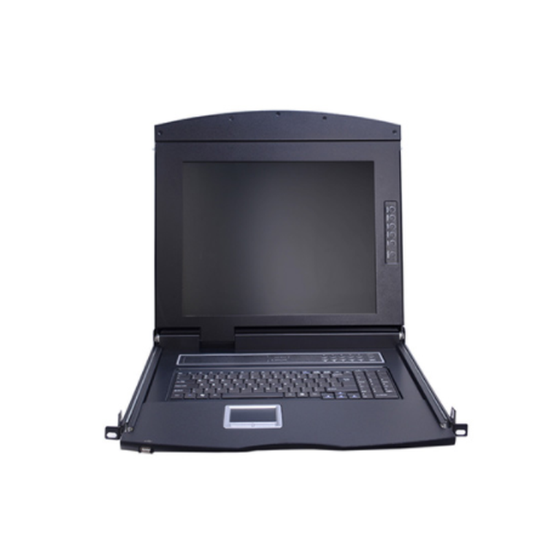 Pull-out console with monitor, keyboard and touchpad. DVI. Local operation of Server in 19" rack cabinet