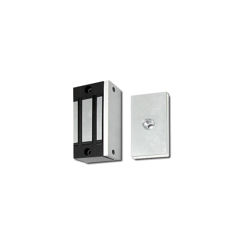 Mini dørmagnet for 24VDC, 6 watt, IP65 Holdekraft opptil 45 kg