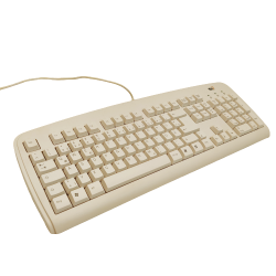 Beige tastatur for PS / 2 tastatur med PS2 Connect DIN6 mini, tysk layout