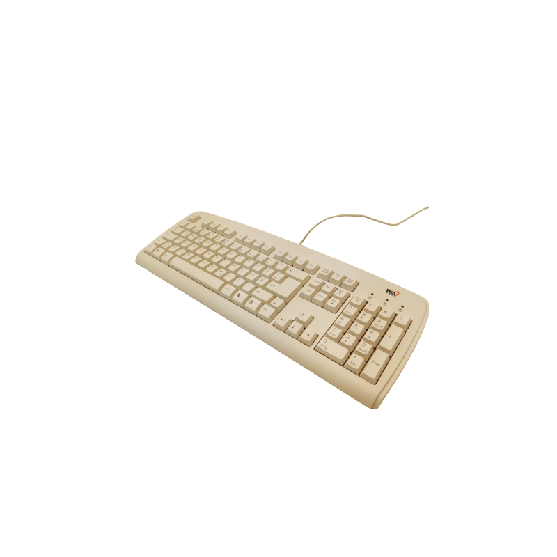 Beige tastatur for PS / 2 tastatur med PS2 Connect DIN6 mini, tysk layout